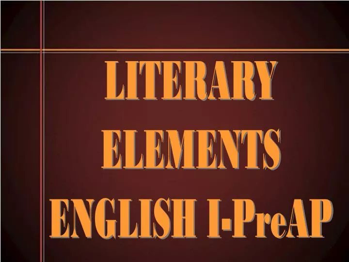 Literary Elements - Language Arts-Mrs. Keeler