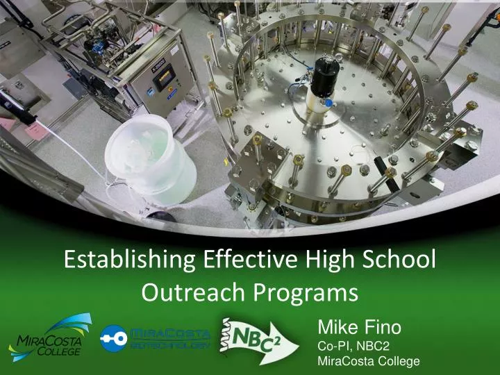 establishing effective high school outreach programs