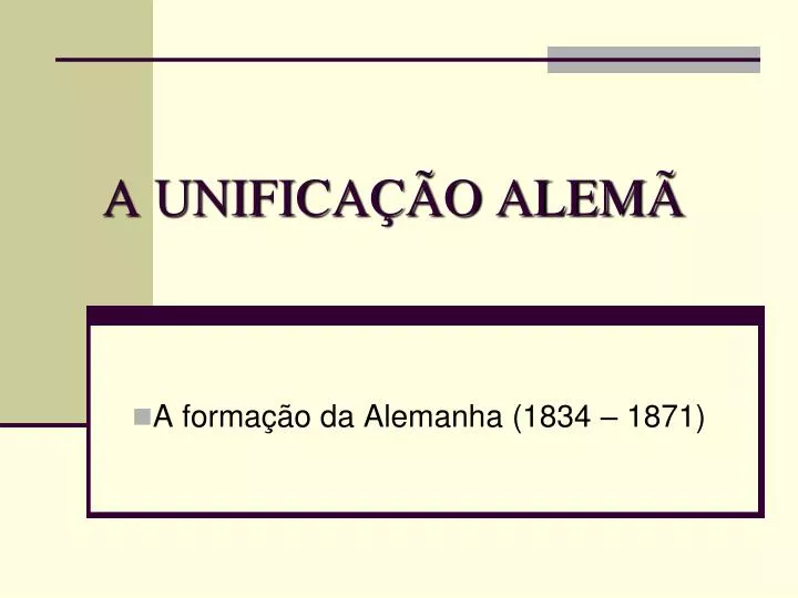 a unifica o alem