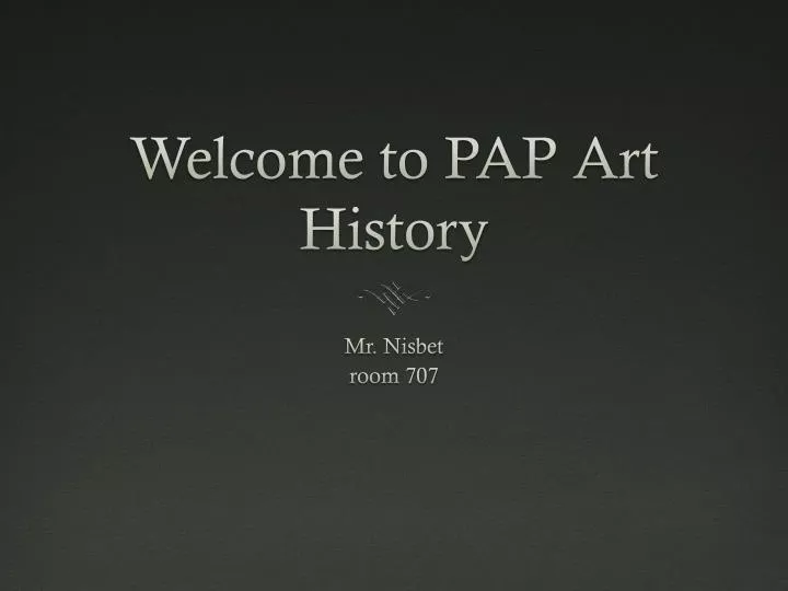 welcome to pap art history