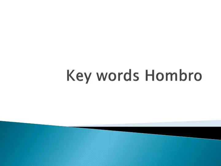 key words hombro