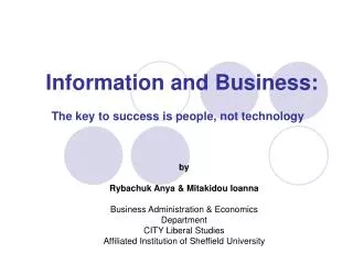 Information and Business: