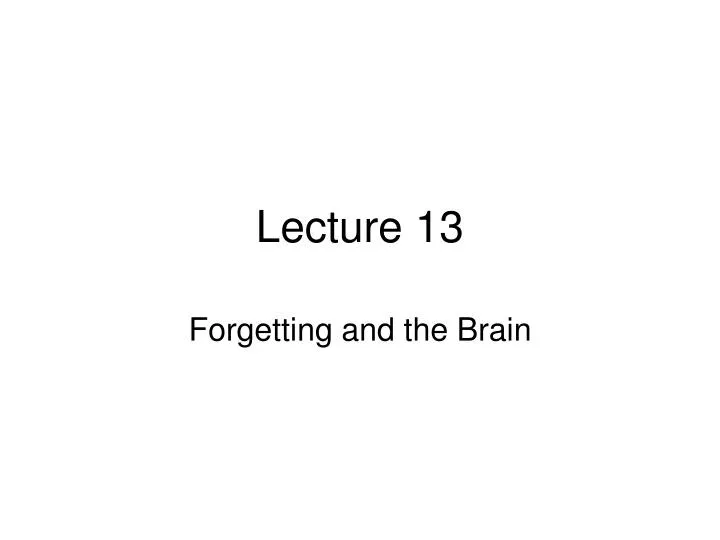 lecture 13