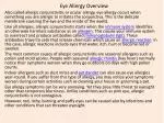 Eye Allergy Overview - slide 1