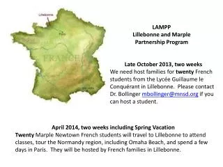 LAMPP Lillebonne and Marple Partnership Program