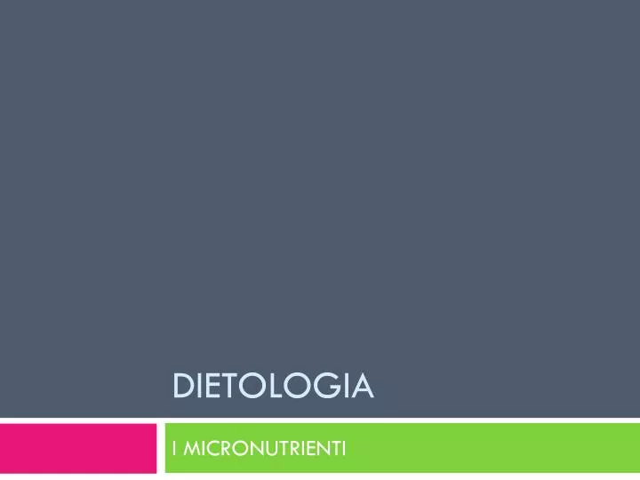 dietologia