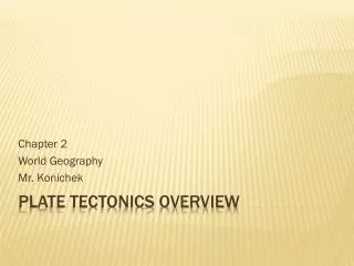 Plate Tectonics Overview