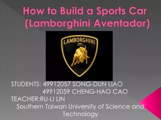 How to Build a Sports Car ( Lamborghini Aventador )