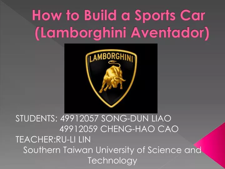 how to build a sports car lamborghini aventador