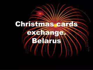 Christmas cards exchange. Belarus