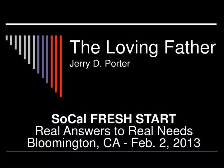 the loving father jerry d porter