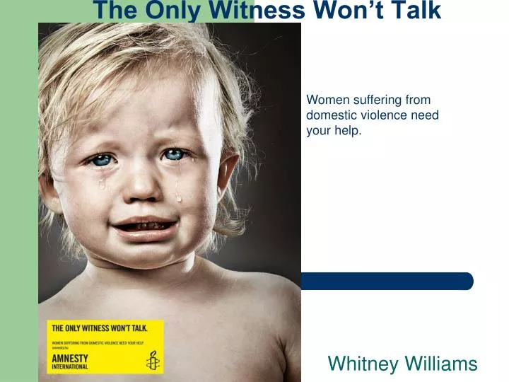 the only witness won t talk