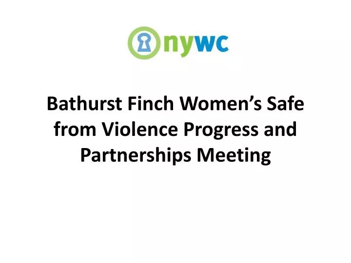 bathurst finch women s safe from violence progress and partnerships meeting