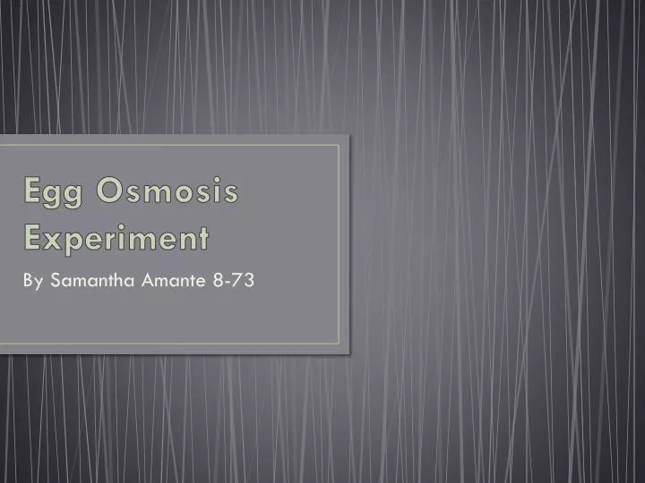 egg osmosis experiment