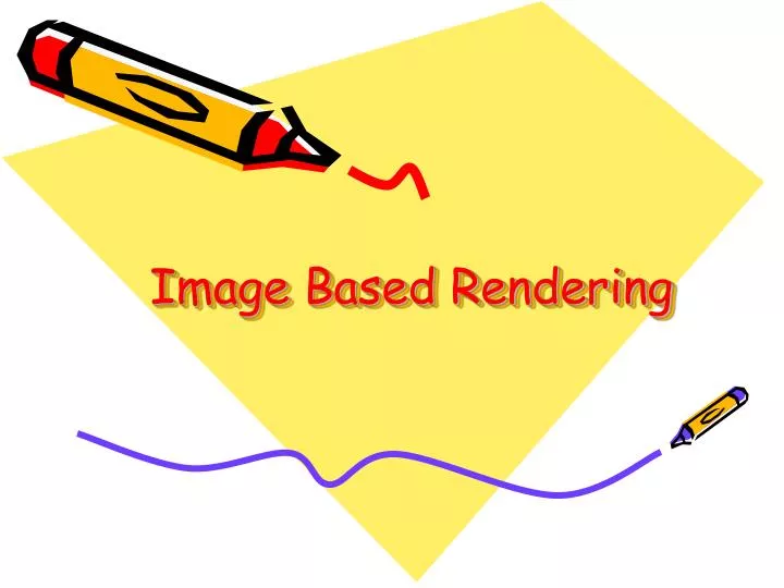 image based rendering