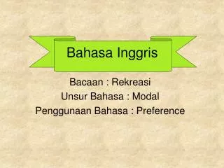 Bahasa Inggris