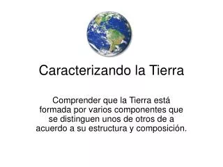 caracterizando la tierra