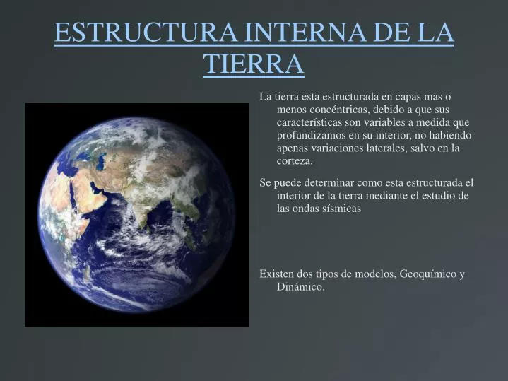 estructura interna de la tierra
