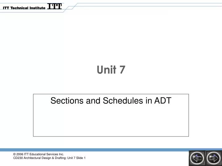 sections and schedules in adt