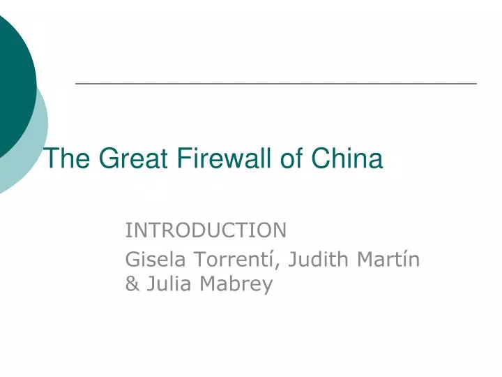 the great firewall of china