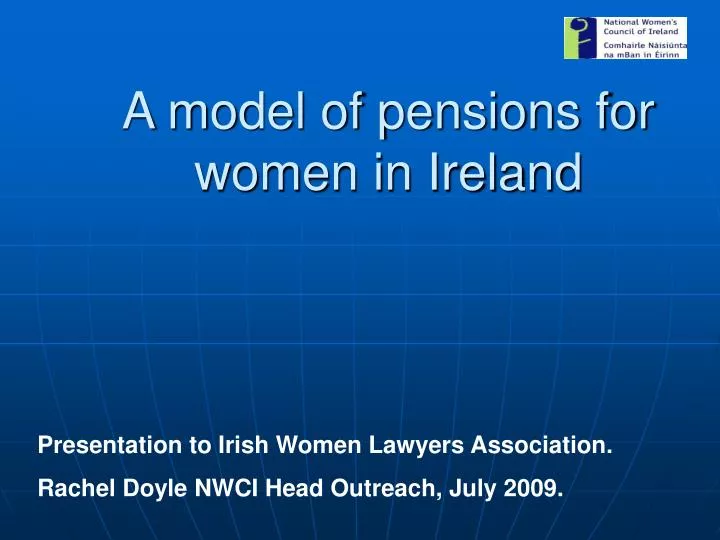 a model of pensions for women in ireland