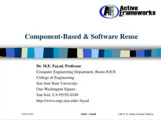 Component-Based &amp; Software Reuse