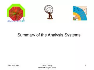 Summary of the Analysis Systems