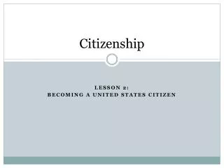 Citizenship