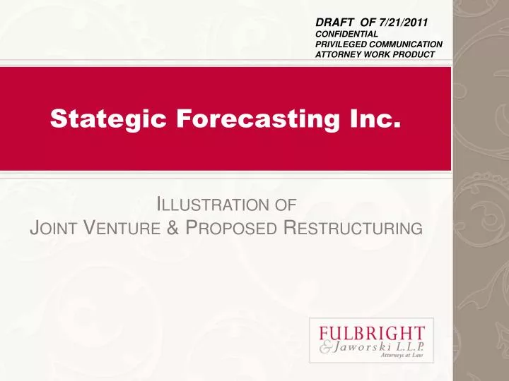 stategic forecasting inc