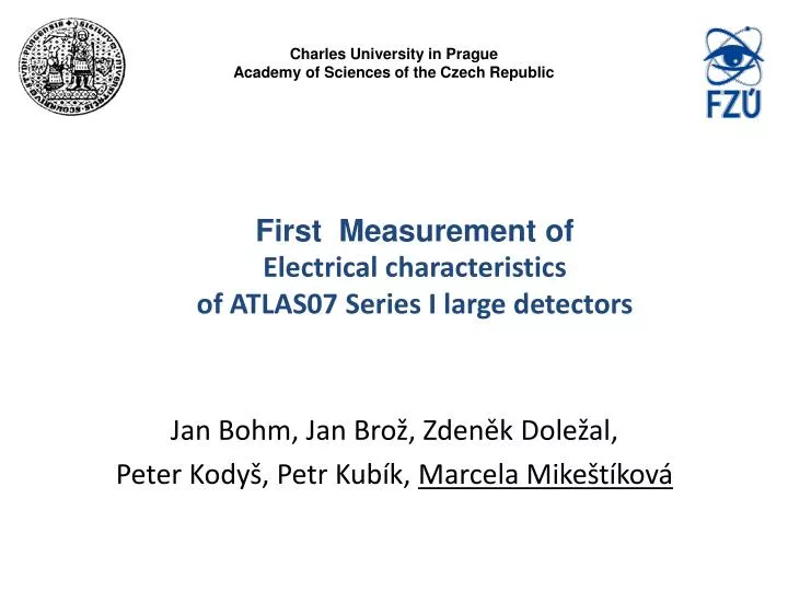 first measurement of electrical characteristics of atlas07 series i large detectors