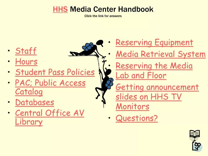 hhs media center handbook click the link for answers
