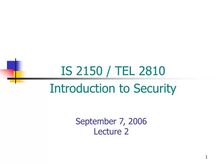 september 7 2006 lecture 2