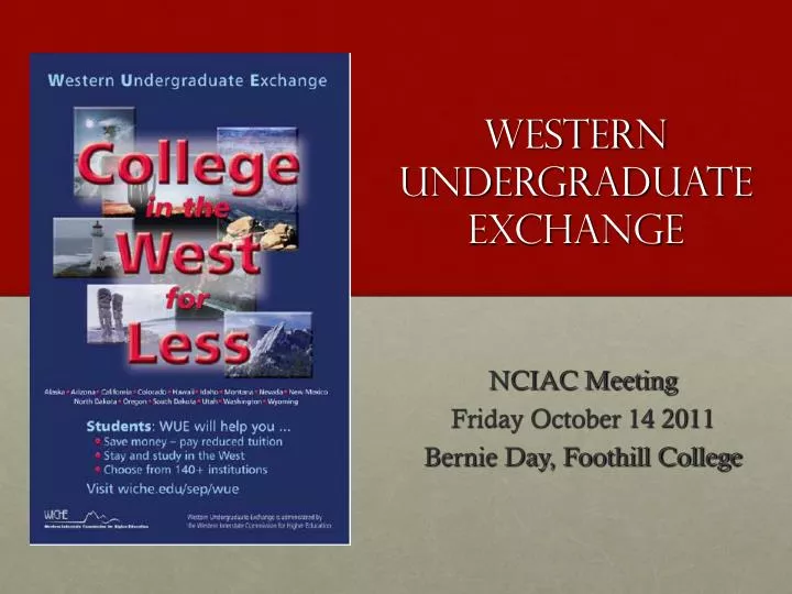 western undergraduate exchange