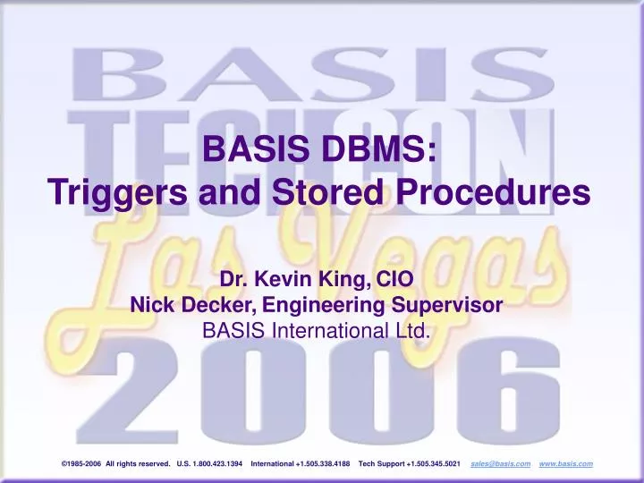 basis dbms triggers and stored procedures