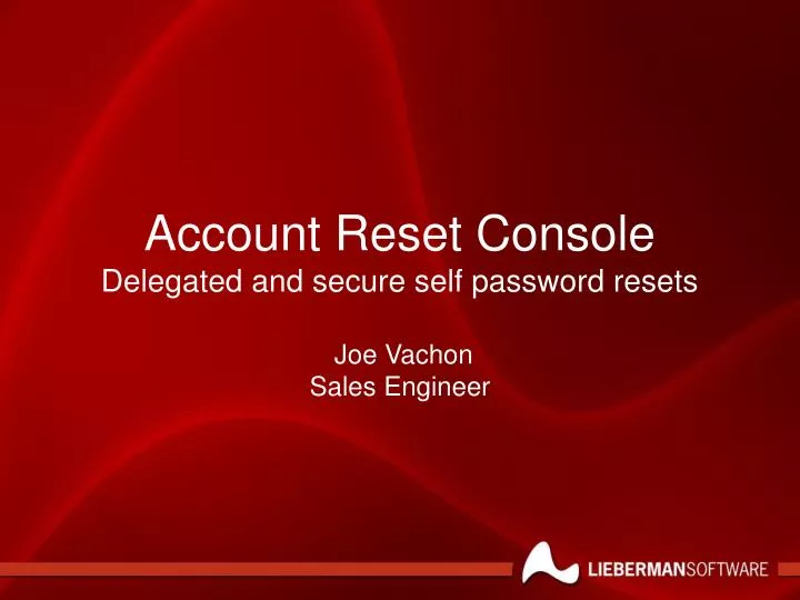 account reset console delegated and secure self password resets