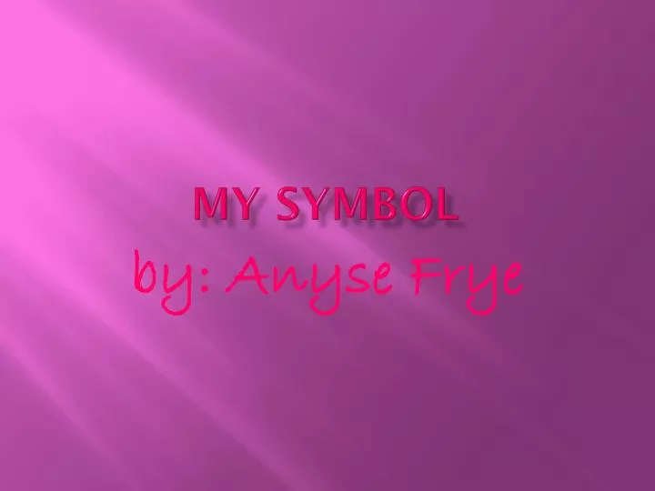 my symbol