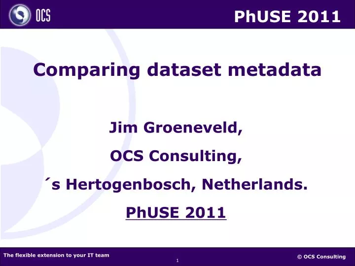 jim groeneveld ocs consulting s hertogenbosch netherlands phuse 2011