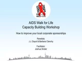 AIDS Walk for Life Capacity Building Workshop