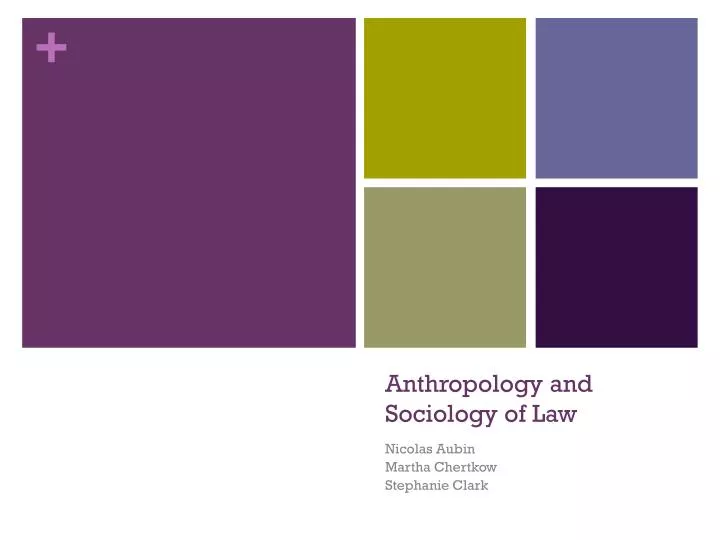 anthropology and sociology of law