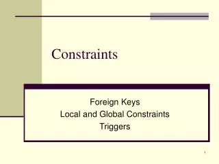 constraints