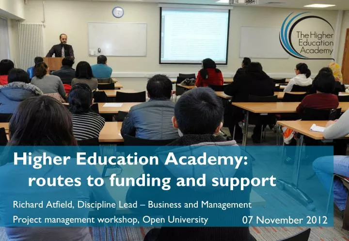 higher education academy routes to funding and support