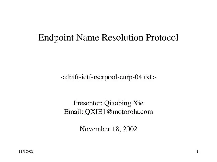 endpoint name resolution protocol