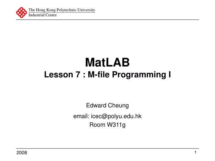 matlab lesson 7 m file programming i