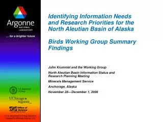 John Krummel and the Working Group