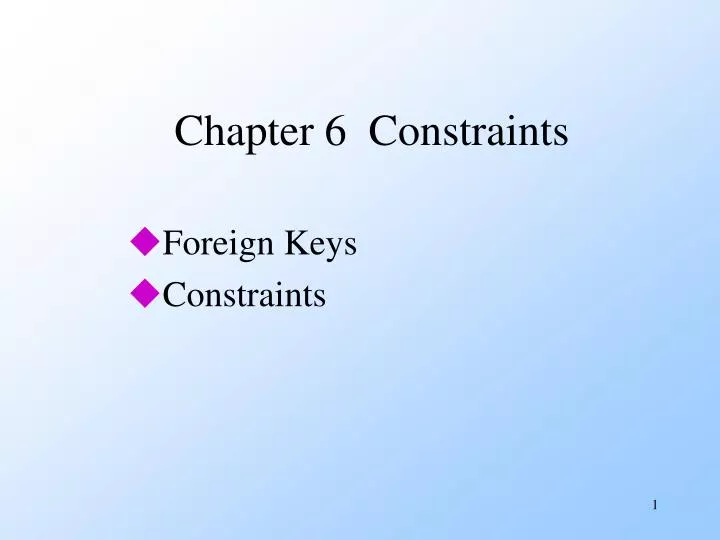 chapter 6 constraints