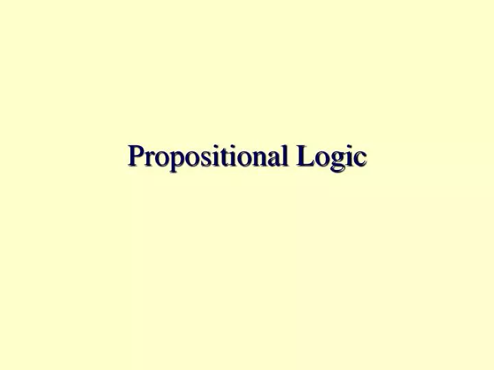 propositional logic