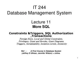 IT 244 Database Management System
