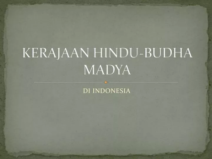 kerajaan hindu budha madya
