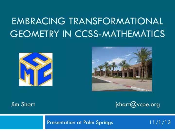 embracing transformational geometry in ccss mathematics