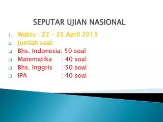 seputar ujian nasional